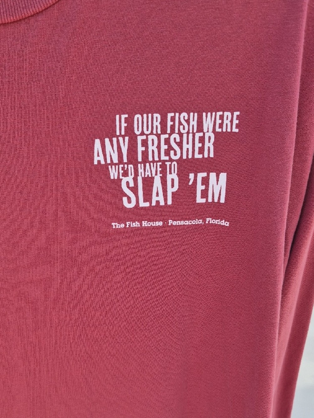 Vintage Fish House Of Pensacola Long Sleeve Tee - Dusty Red - Picture 2 of 4